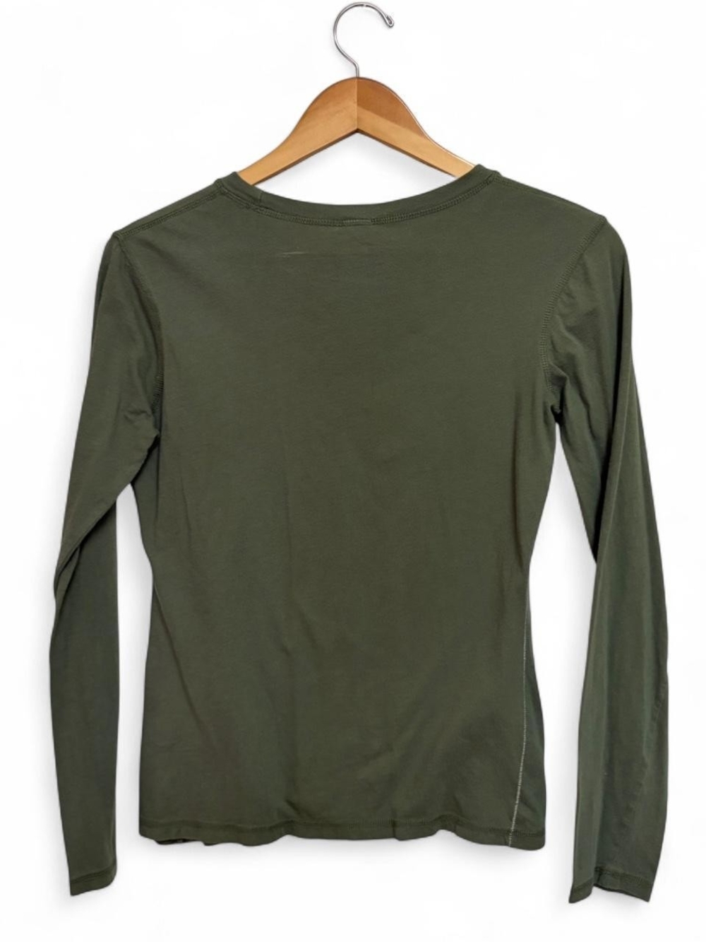 2000s Y2K Vintage Butterfly Embroidered Green Long Sleeve Top Size S Boho Fairy - Picture 7 of 7